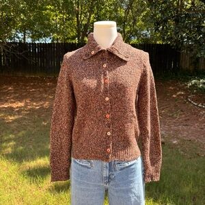 90s vintage Petite Sophisticate brown knit sweater 🍄‍🟫